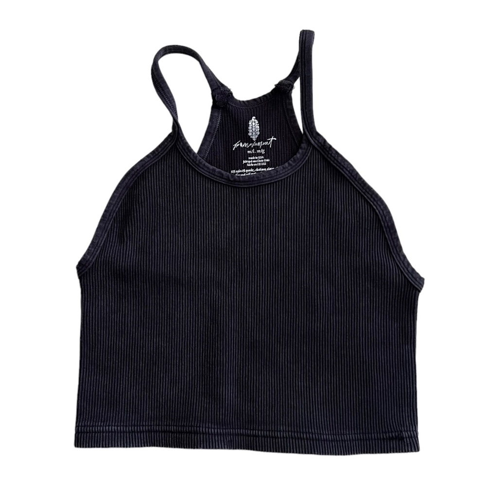 •SOLD• Free People Happiness Runs Crop Tank Top Bundle Black Pink White Size M/L - Picture 3 of 9